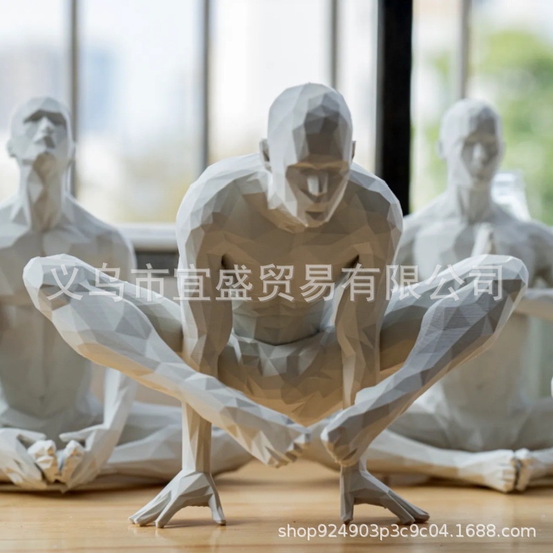Home Gym Yoga Room - Yoga Man Figurine Minimalist Home Decor