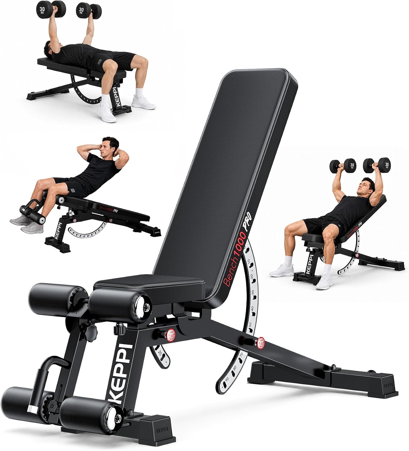 Home Gym Weight Bench - Adjustable Weight Bench 1200LB Heavy Duty,