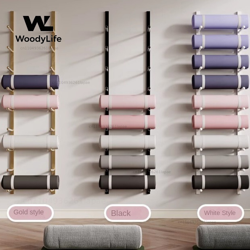 Studio Wall Rack Large Capacit - Home Gym Yoga Mat Storage recension och pris