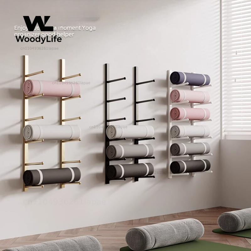 Studio Wall Rack Large Capacit - Home Gym Yoga Mat Storage recension och pris