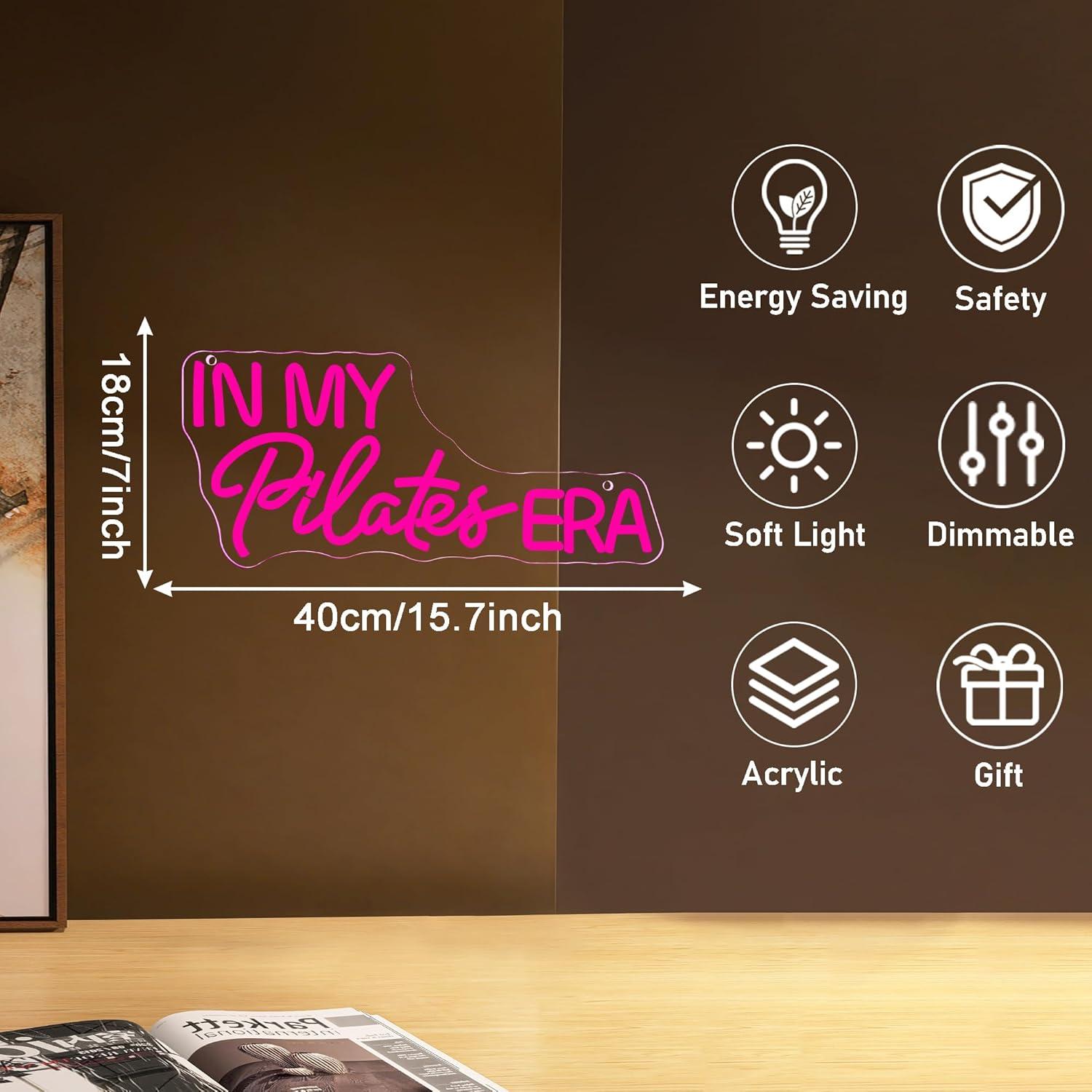 In My Pilates Era Neon Sign Di - Home Gym Yoga Room recension och pris