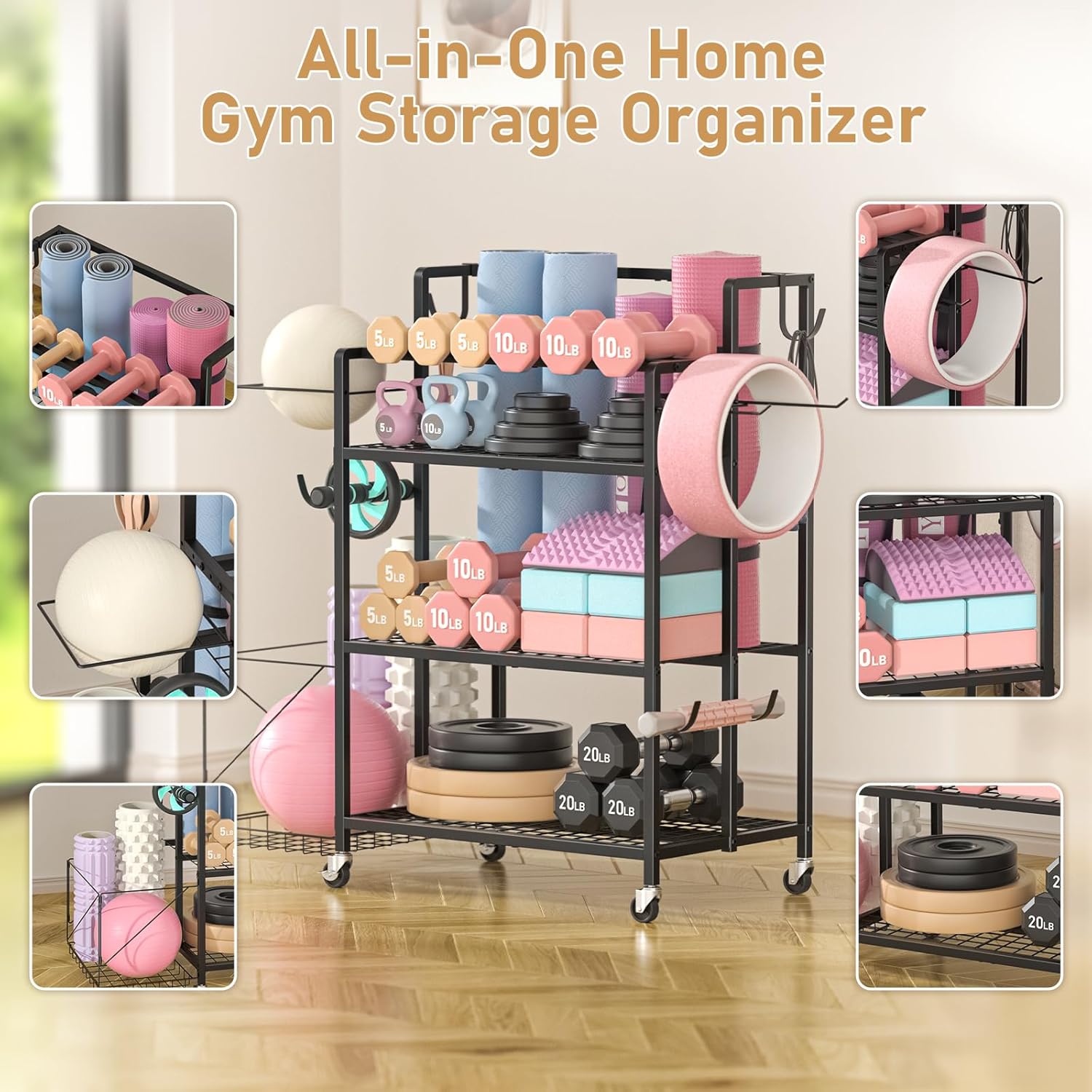 Home Gym Storage, No Material  - Home Gym Kettlebells recension och pris