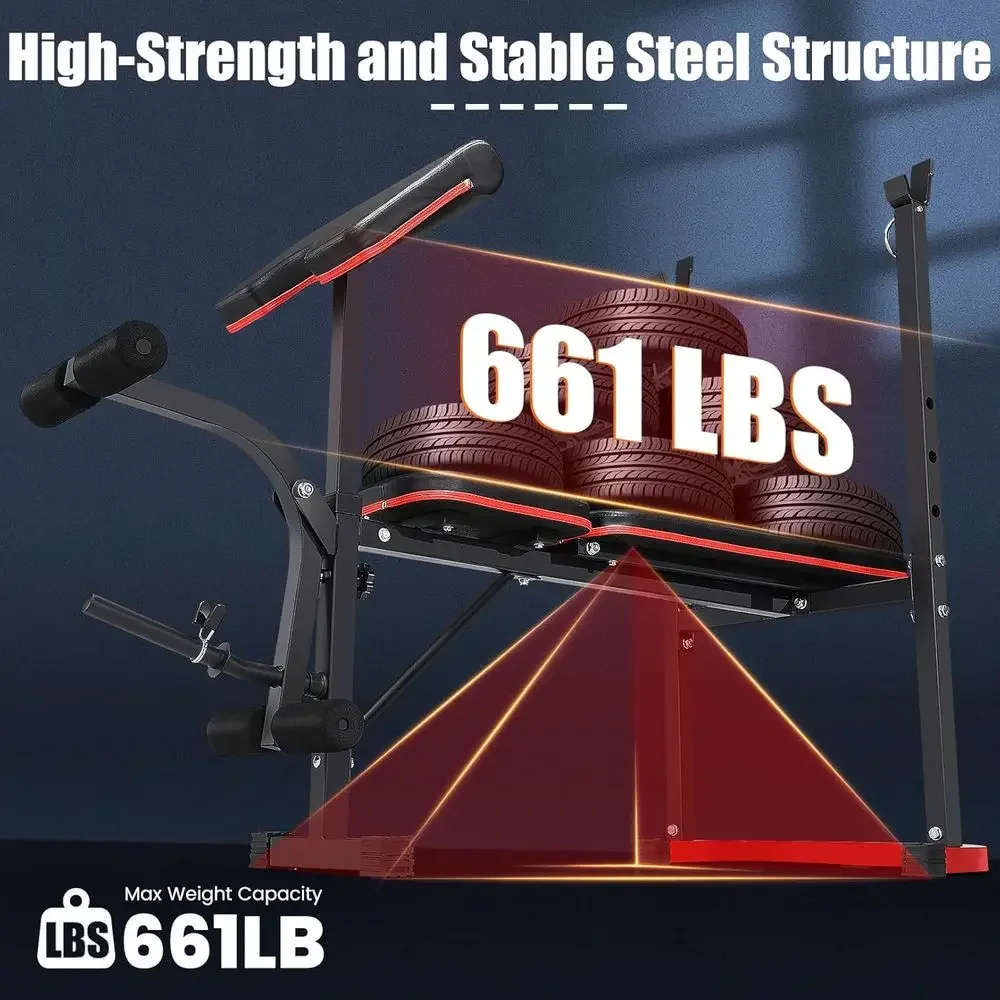 8-in-1 Adjustable Weight Bench - Home Gym Weight Bench recension och pris