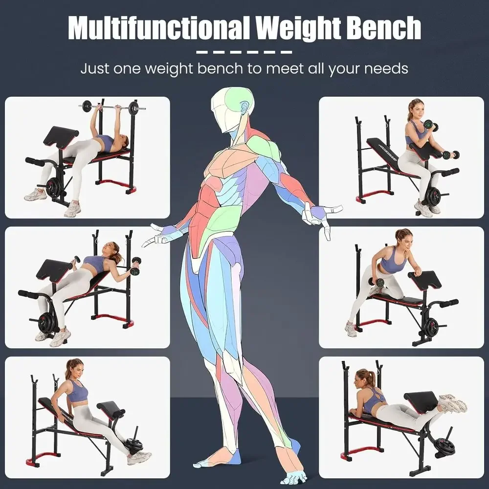 8-in-1 Adjustable Weight Bench - Home Gym Weight Bench recension och pris