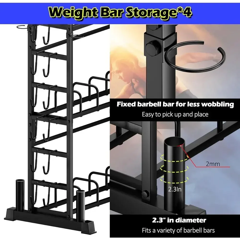 Weight Plate Storage Rack for  - Home Gym Kettlebells recension och pris