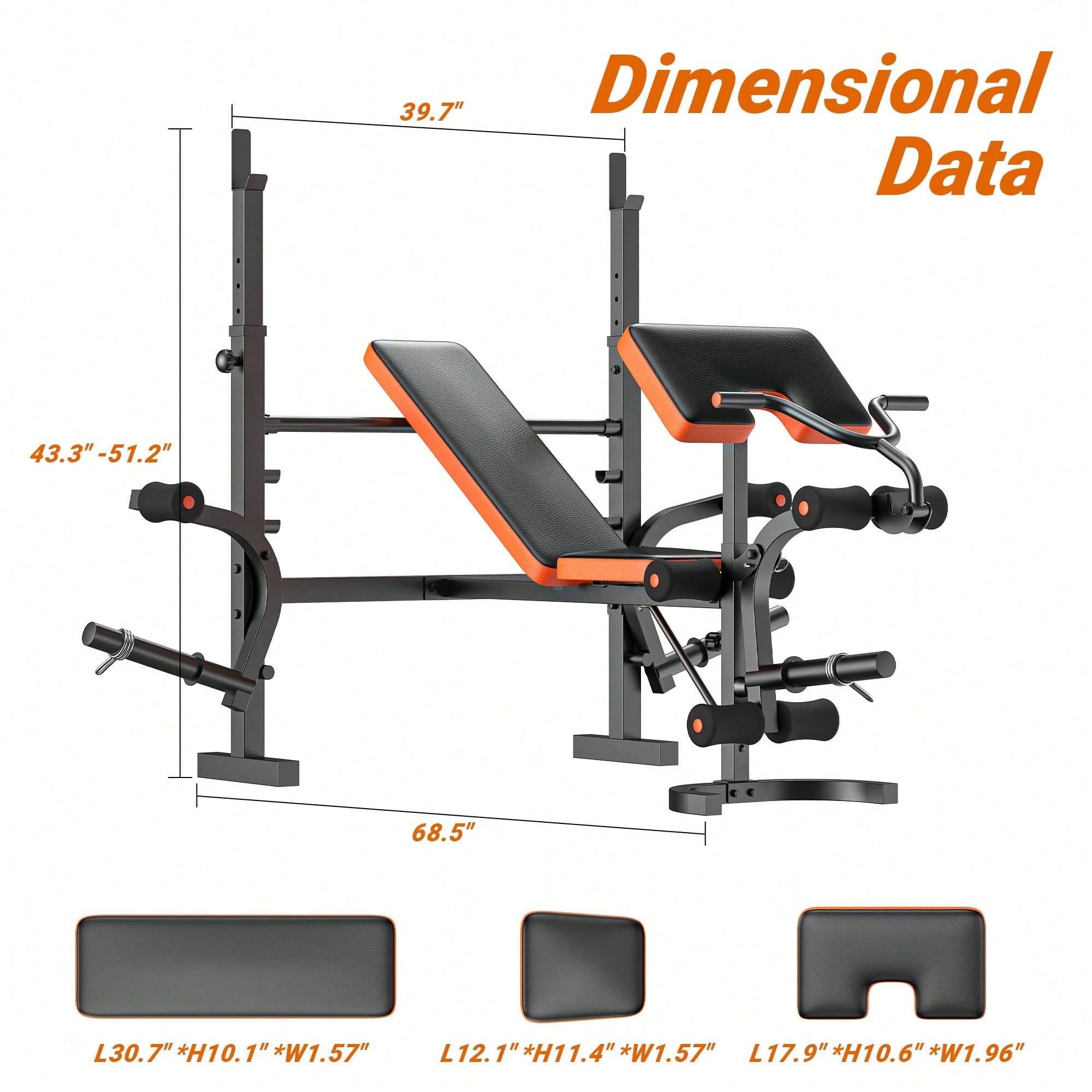GIKPAL Weight Bench, Bench Pre - Home Gym With Leg Press recension och pris