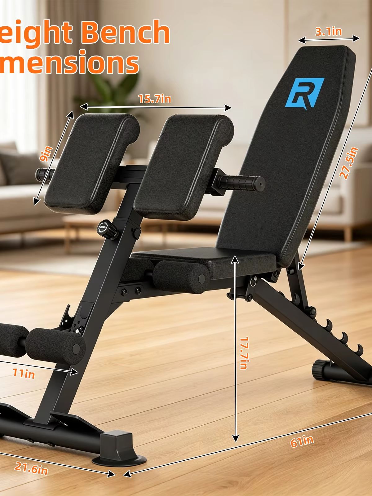 Compact Heavy Duty Adjustable  - Home Gym Weight Bench recension och pris