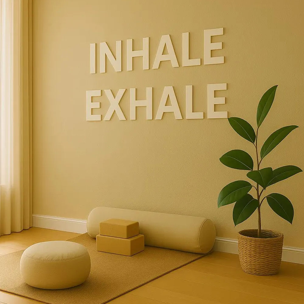 INHALE EXHALE Wall Sign Yoga S - Home Gym Yoga Room recension och pris