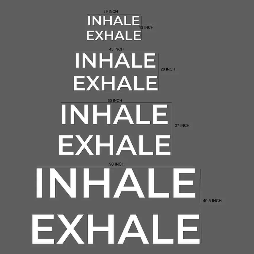INHALE EXHALE Wall Sign Yoga S - Home Gym Yoga Room recension och pris