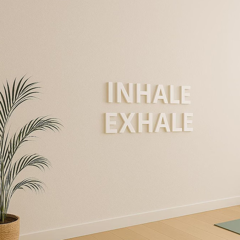 INHALE EXHALE Wall Sign Yoga S - Home Gym Yoga Room recension och pris