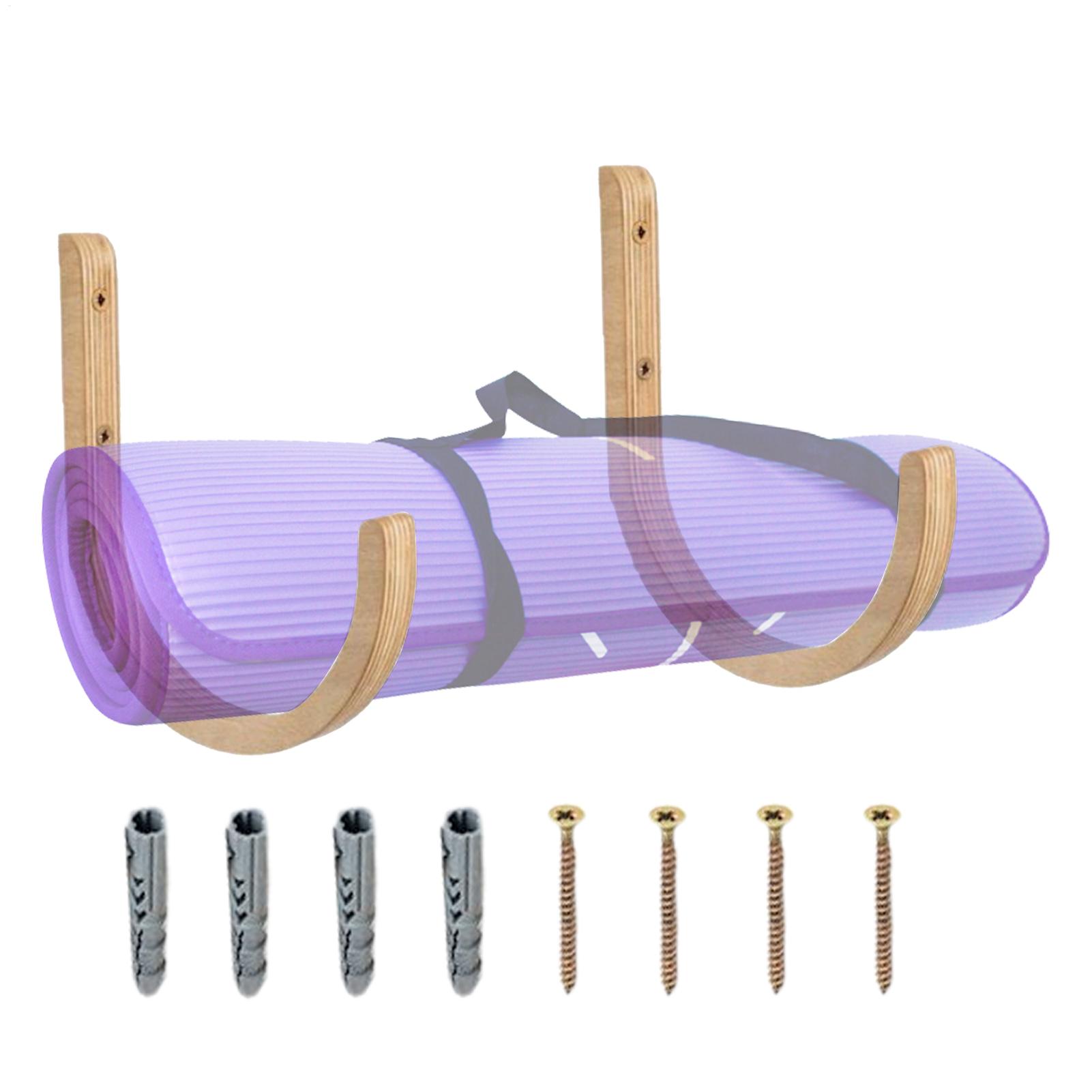 Wooden Yoga Mat Holder Wall Mo - Home Gym Yoga Mat Storage recension och pris