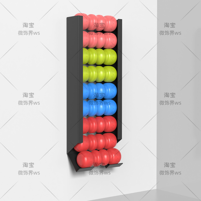 ‌Wall Mounted Sports Ball Rack - Home Gym Yoga Mat Storage recension och pris