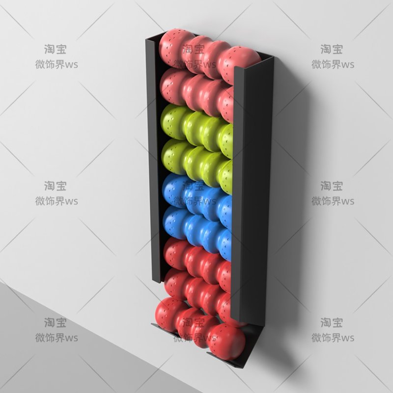 ‌Wall Mounted Sports Ball Rack - Home Gym Yoga Mat Storage recension och pris