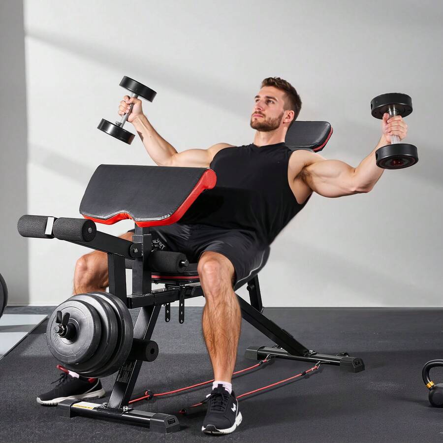 Weight Bench, 800lbs Adjustabl - Home Gym With Leg Press recension och pris