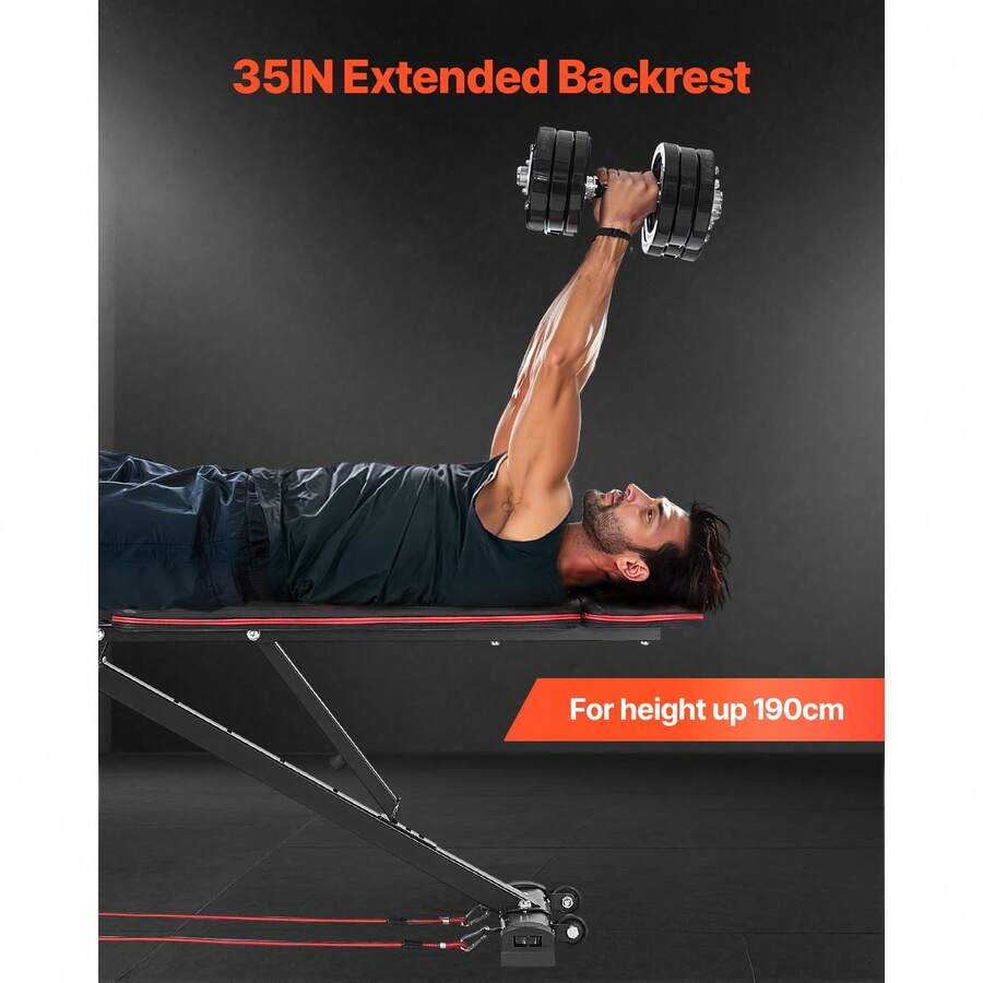 Weight Bench, 800lbs Adjustabl - Home Gym With Leg Press recension och pris
