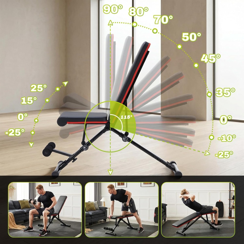 Adjustable Weight Bench for Fu - Home Gym Weight Bench recension och pris