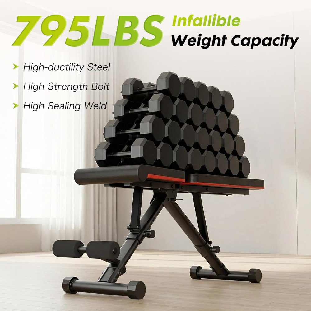 Adjustable Weight Bench for Fu - Home Gym Weight Bench recension och pris