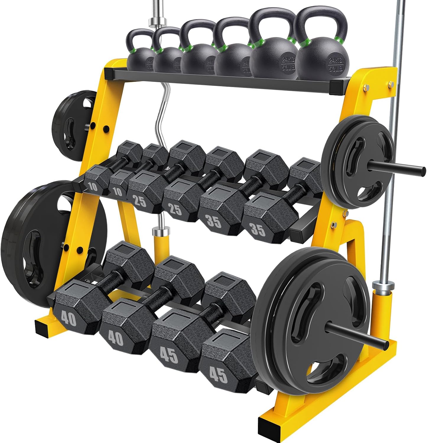 Heavy Duty Three Tier Dumbbell - Home Gym Kettlebells recension och pris