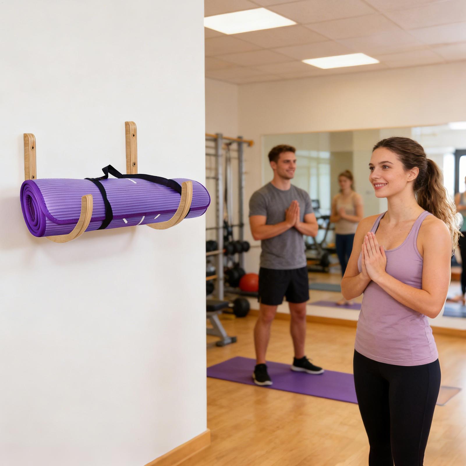 Yoga Mat Storage Rack 2PC Wood - Home Gym Yoga Mat Storage recension och pris