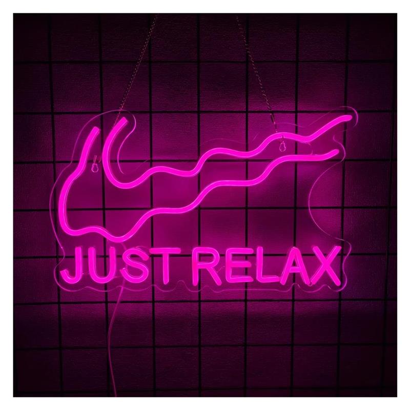 Just Relax Neon Sign Light For - Home Gym Yoga Room recension och pris