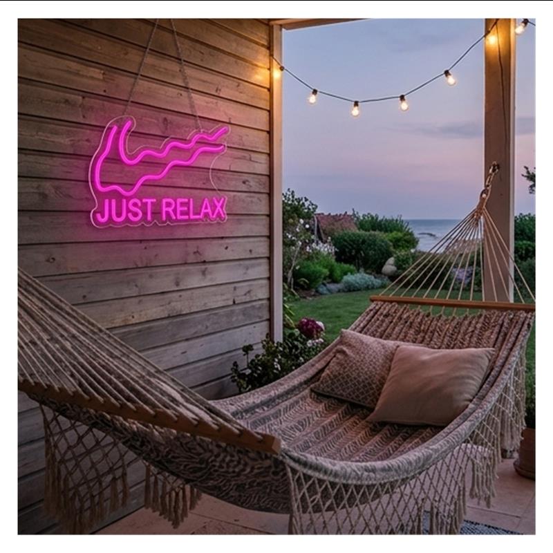 Just Relax Neon Sign Light For - Home Gym Yoga Room recension och pris