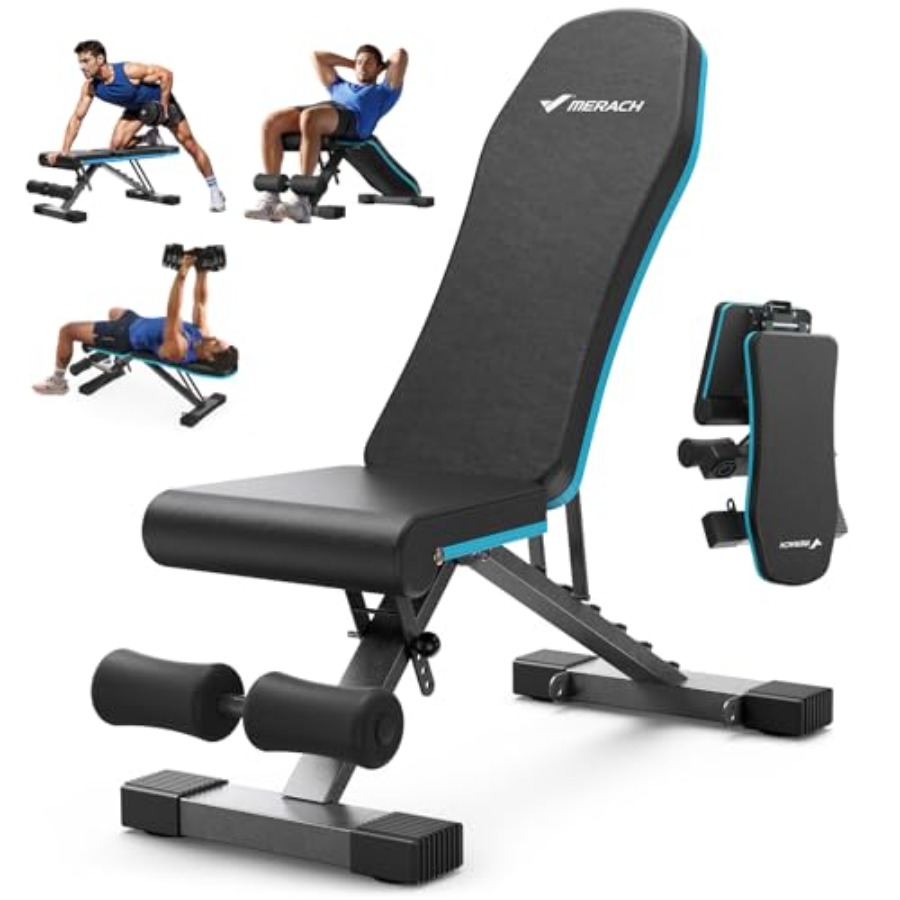 Foldable Weight Bench for Home - Home Gym With Leg Press recension och pris