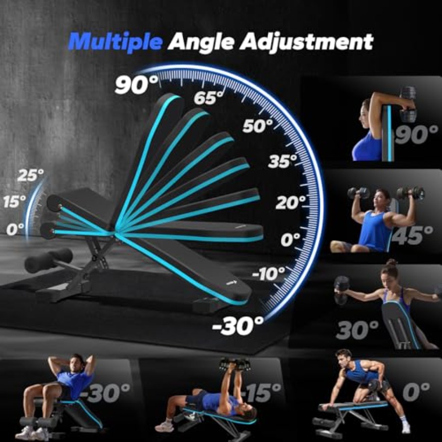 Foldable Weight Bench for Home - Home Gym With Leg Press recension och pris