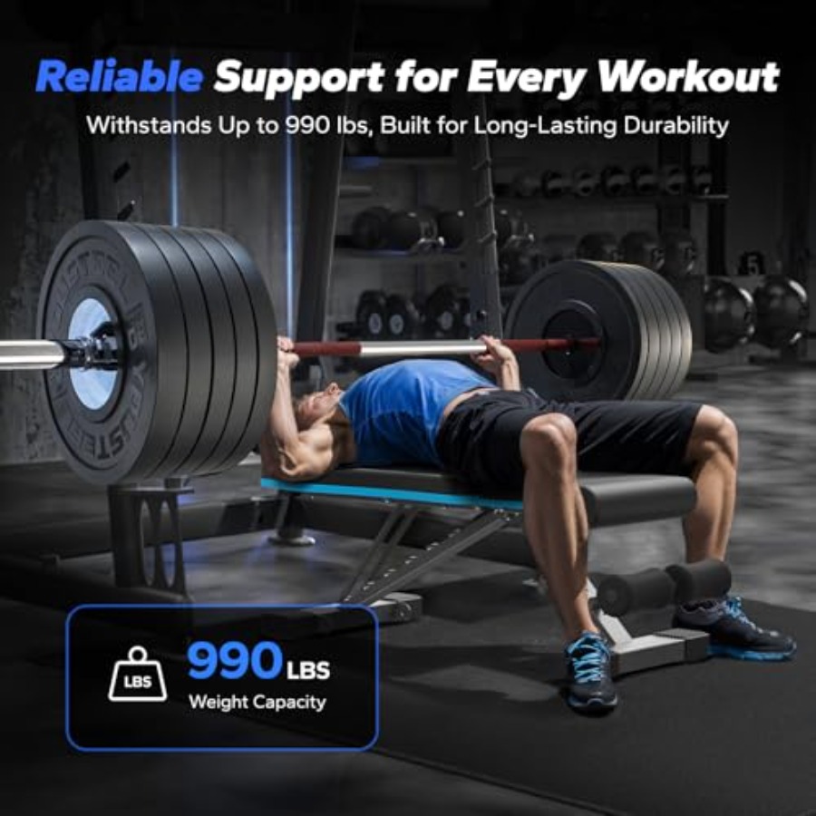 Foldable Weight Bench for Home - Home Gym With Leg Press recension och pris