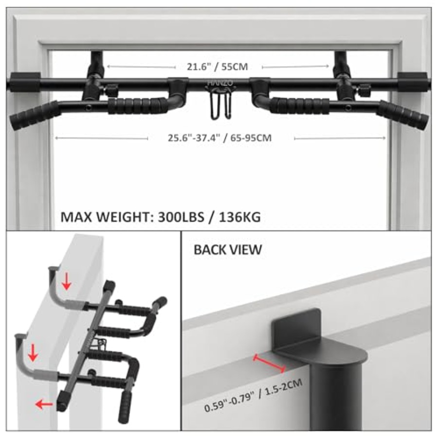 Doorway Pull Up Bar Set with S - Home Gym Multi recension och pris