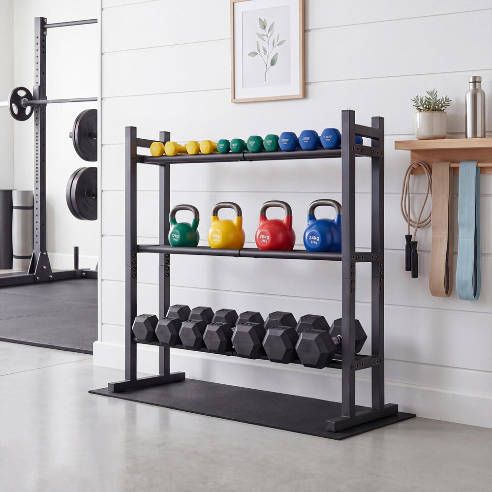 Heavy Duty 3-Tier Dumbbell Rac - Home Gym Usa recension och pris