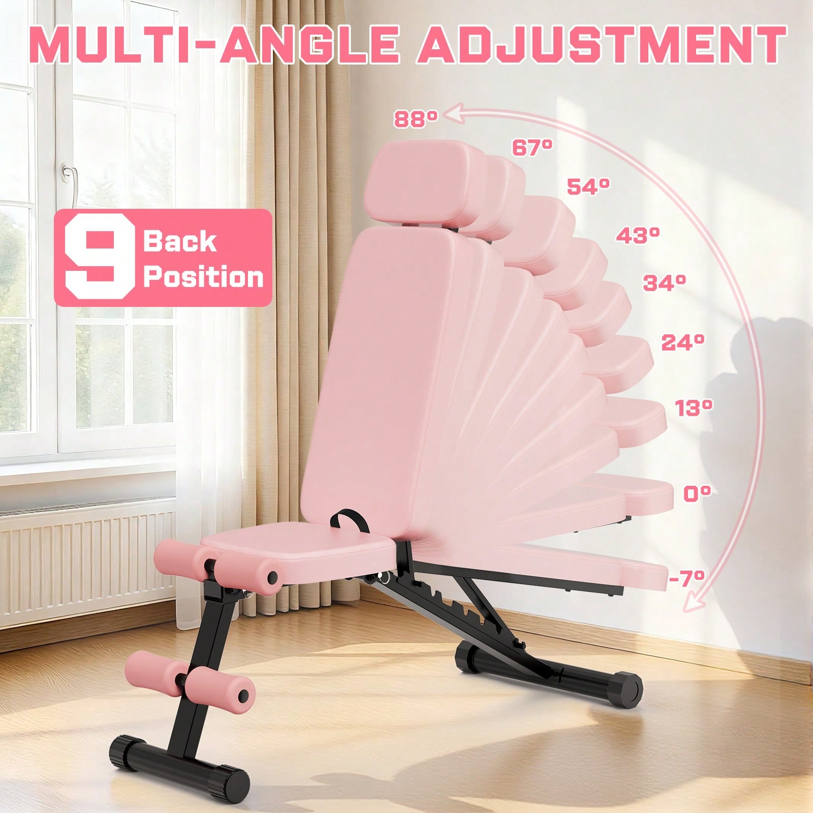 GIKPAL 9 Positions Adjustable  - Home Gym Weight Bench recension och pris